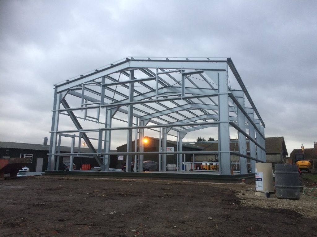 Steel Frame being constructed